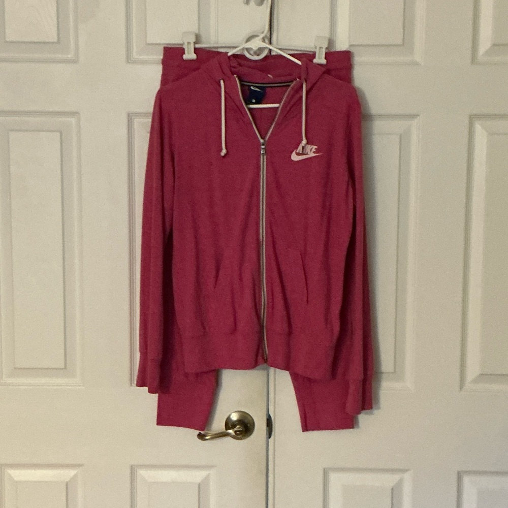 Nike Fuchsia Zip-Up Hoodie and Joggers